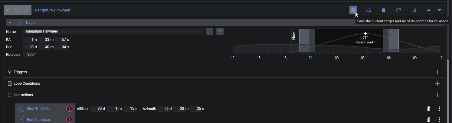 将目标添加到目标选项卡