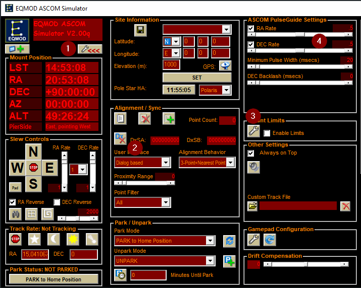 EQMOD 设置
