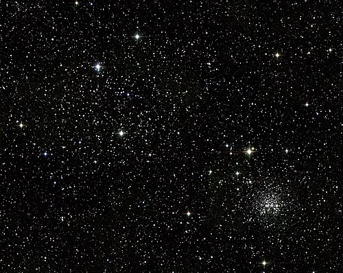 M35，疏散星团，位于双子座